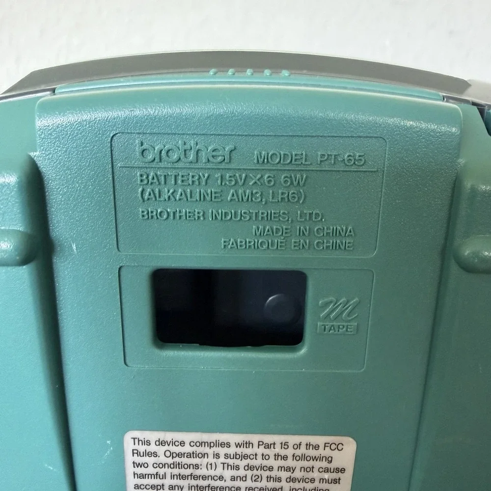 Brother Model PT-65 P-Touch Home & Hobby Label Maker Portable Teal Green Office
